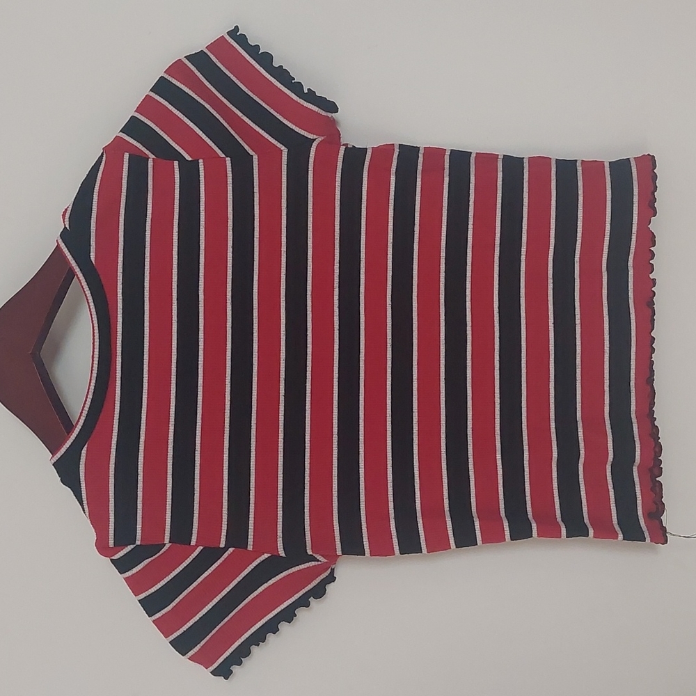 Garage cropped striped short sleeve tshirt